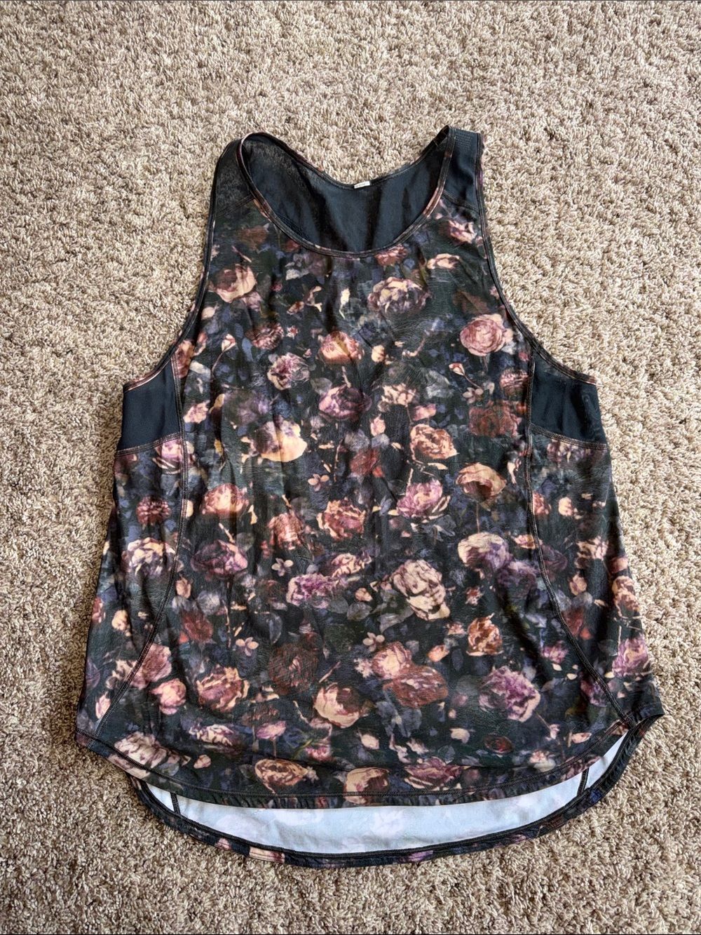 Lululemon floral printed running tank size 8/10